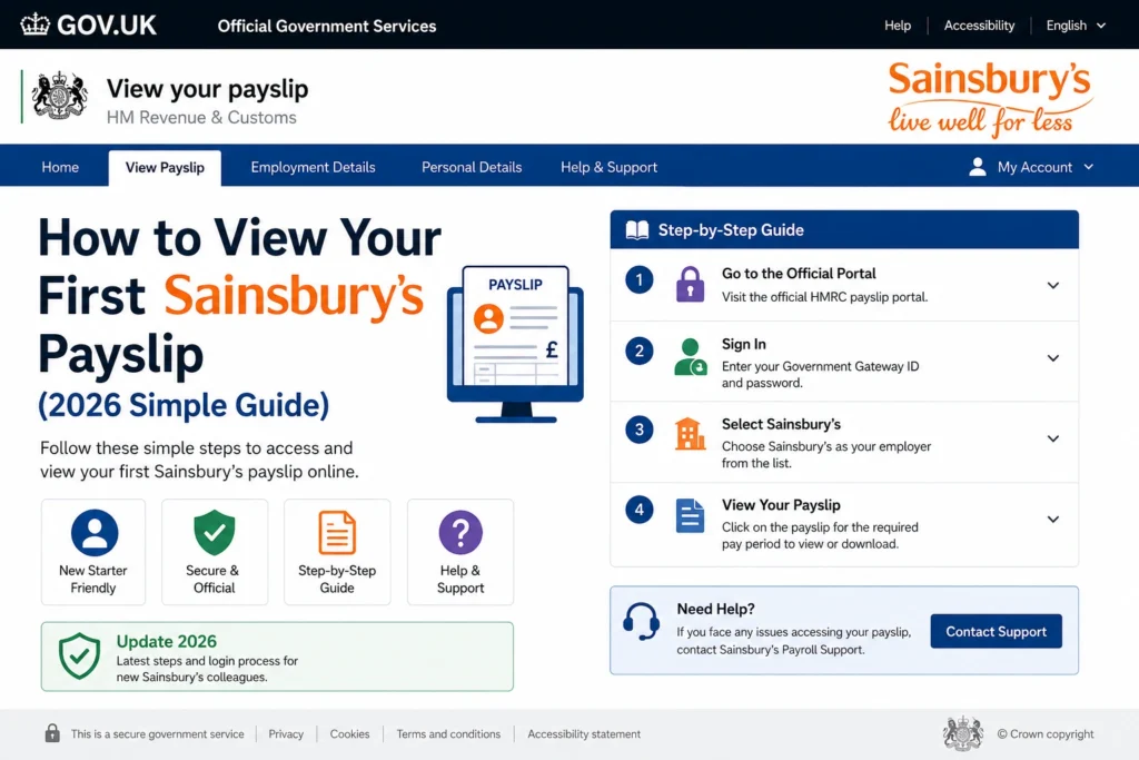 Step by step guide to view your first payslip