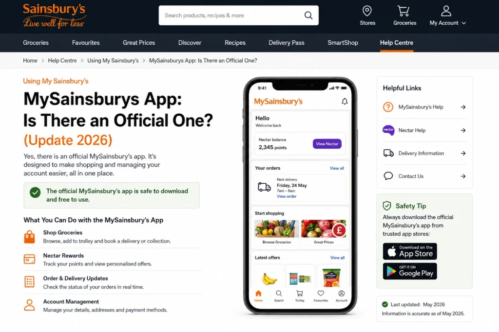 What is the Official Sainsbury’s App?